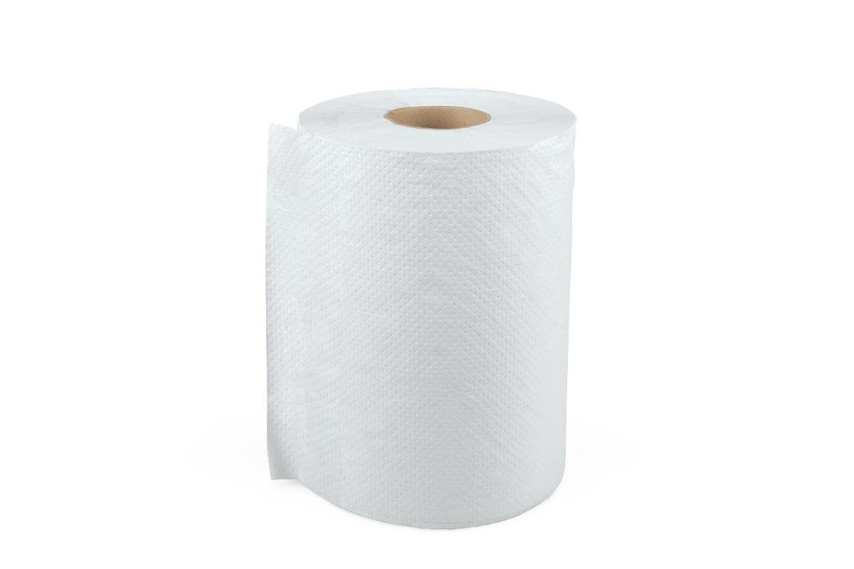White Paper Towel Rolls, 10" x 800', Pack of 6 P285