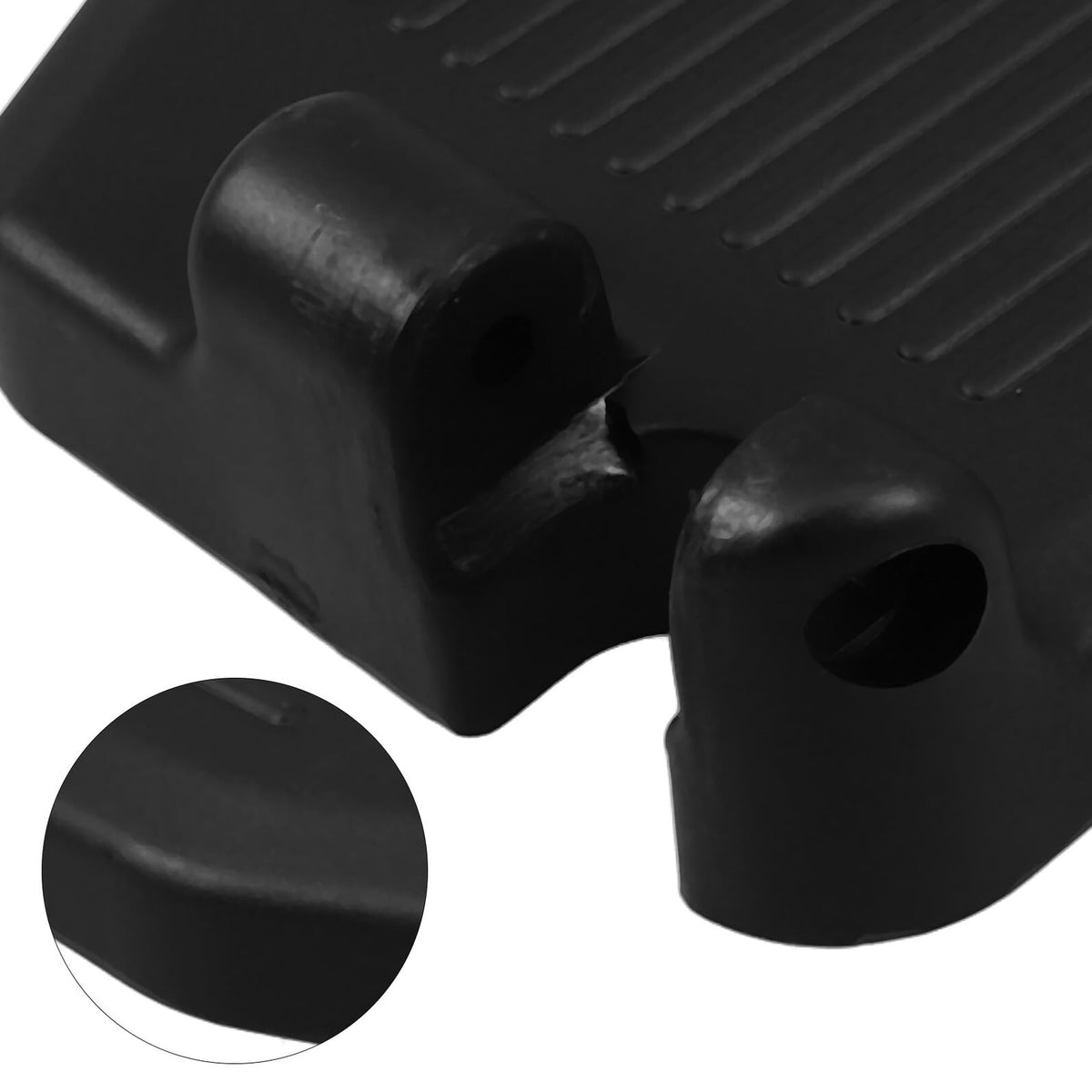 Black Plastic Wheelchair Footplates Replacement Pair T165