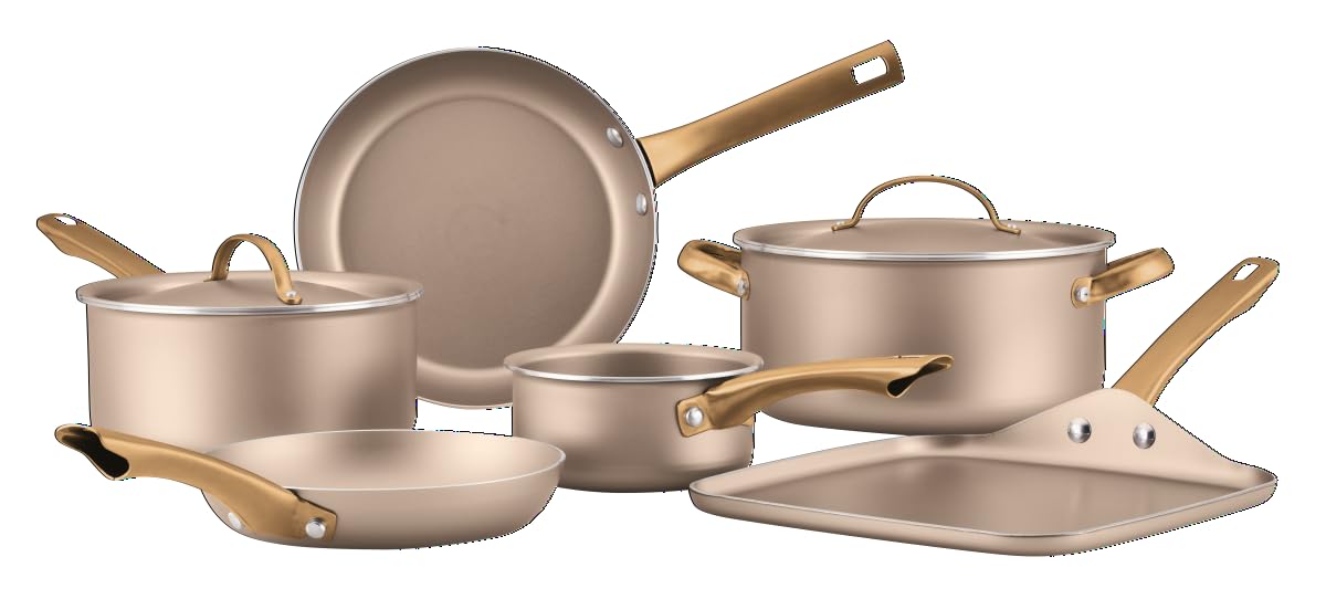 Nonstick Cookware and Pot Set with Lids, Dishwasher Safe, 12 Piece W202476