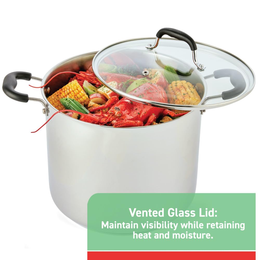 Stainless Steel 12 qt Stock Pot with Lid E47531