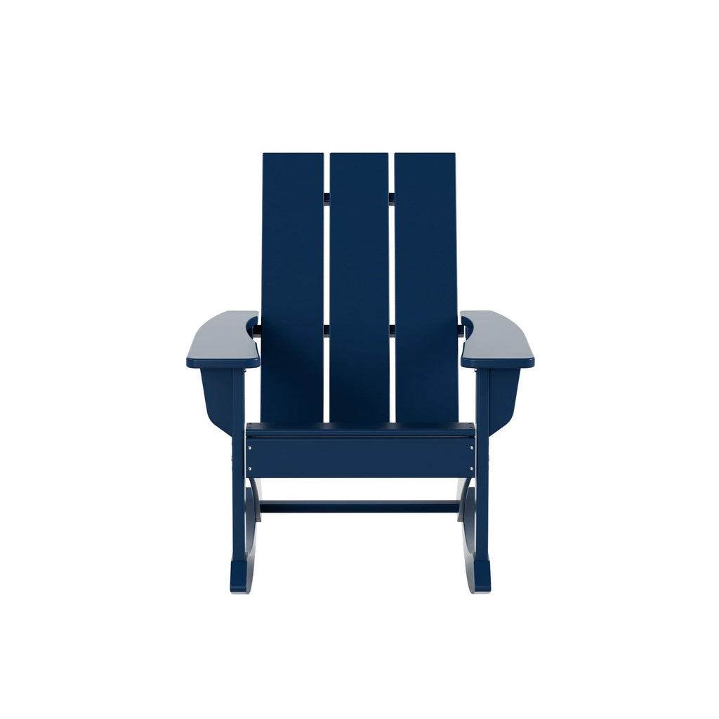 Navy Blue Poly Adirondack Chair Set of 2 P59170