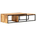 2 pcs Solid Sheesham Wood Nesting Tables N4660