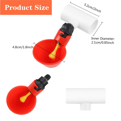 12 Pack Automatic Plastic Chicken Waterer Cups M2226