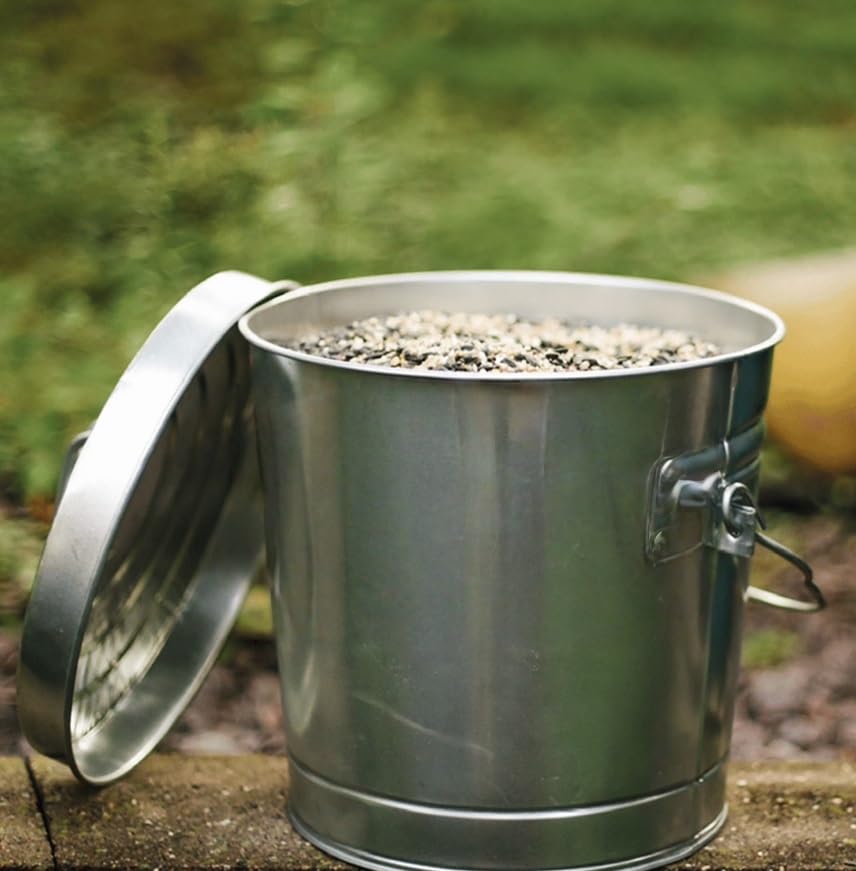Galvanized Steel 6 Gallon Storage Can with Locking Lid R4605