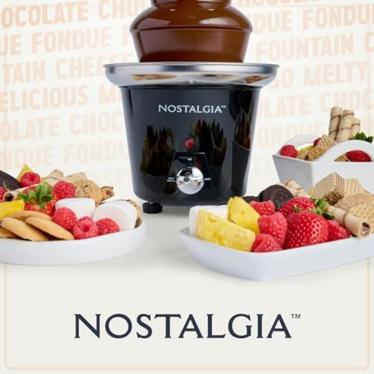 3 Tier Electric Chocolate Fondue Fountain Machine 24-Ounce Black Y6833