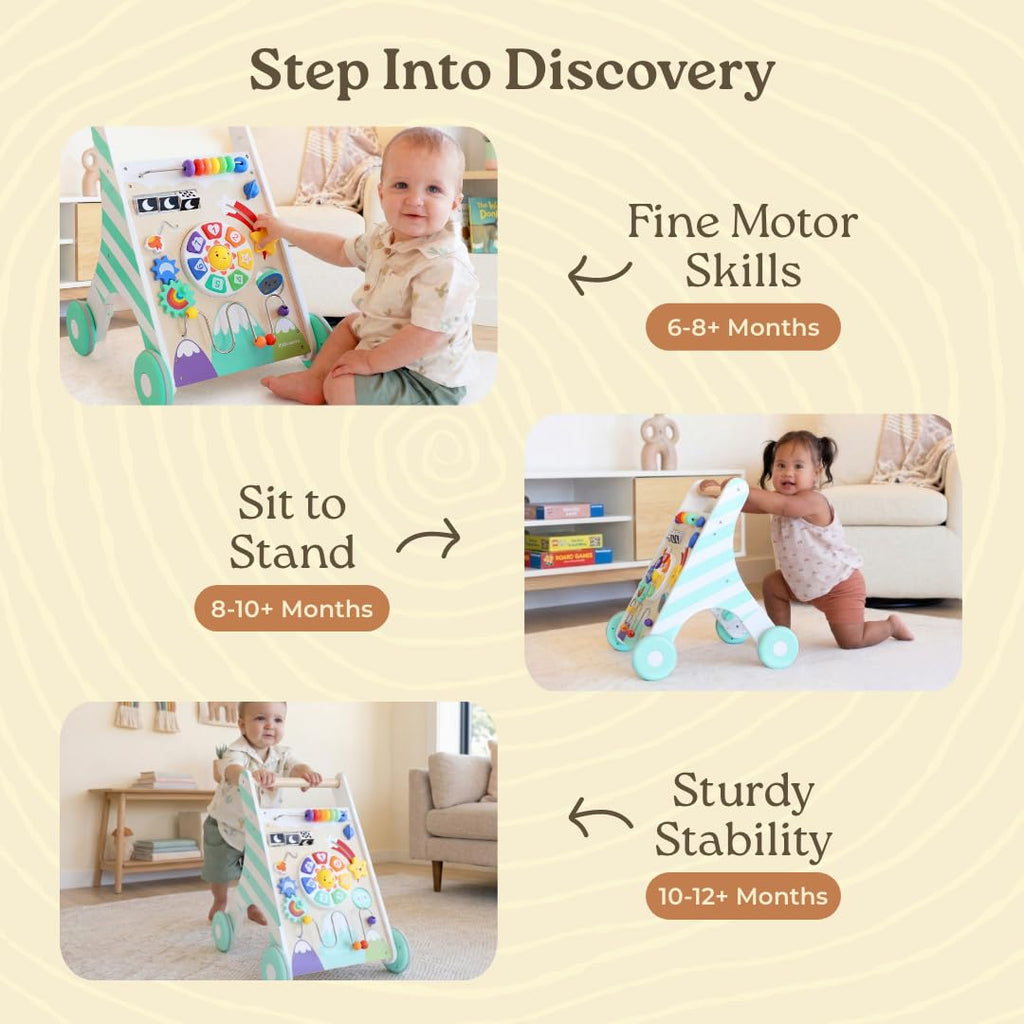 Wooden Baby Walker with Music & Lights X8870