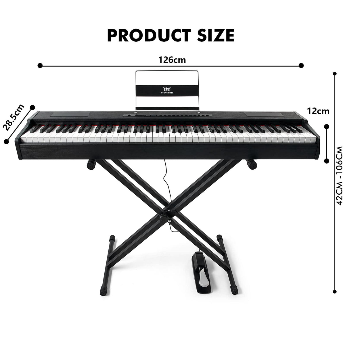 88 Keys Full Weighted Hammer Action Digital Piano P676