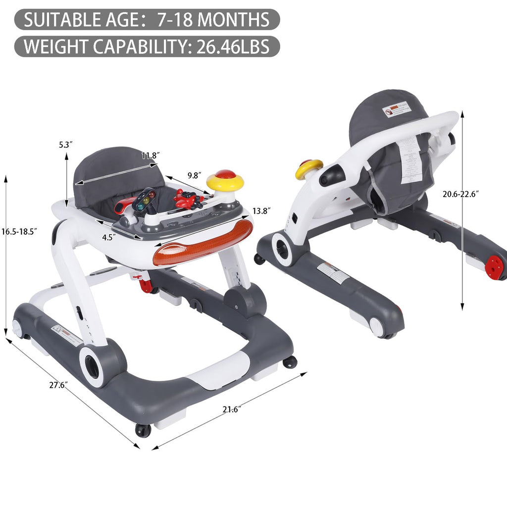 5 in 1 Baby Activity Walker with Wheel, Music & Lights N745168