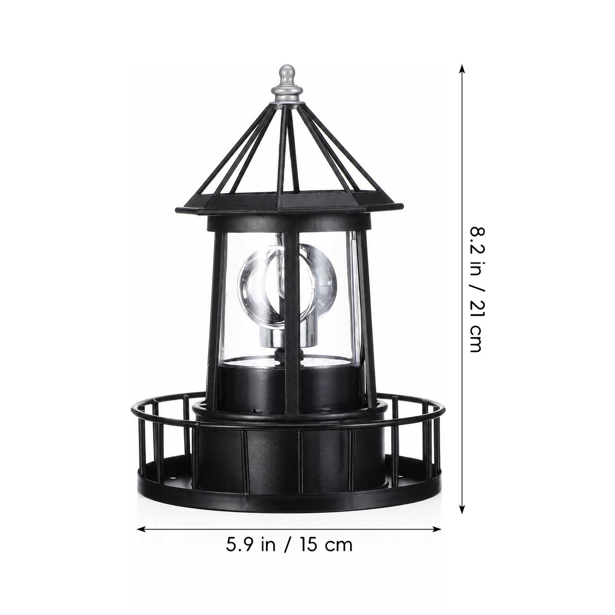 Solar Lighthouse Rotating LED Light IP65 Waterproof Outdoor Lamp X583208