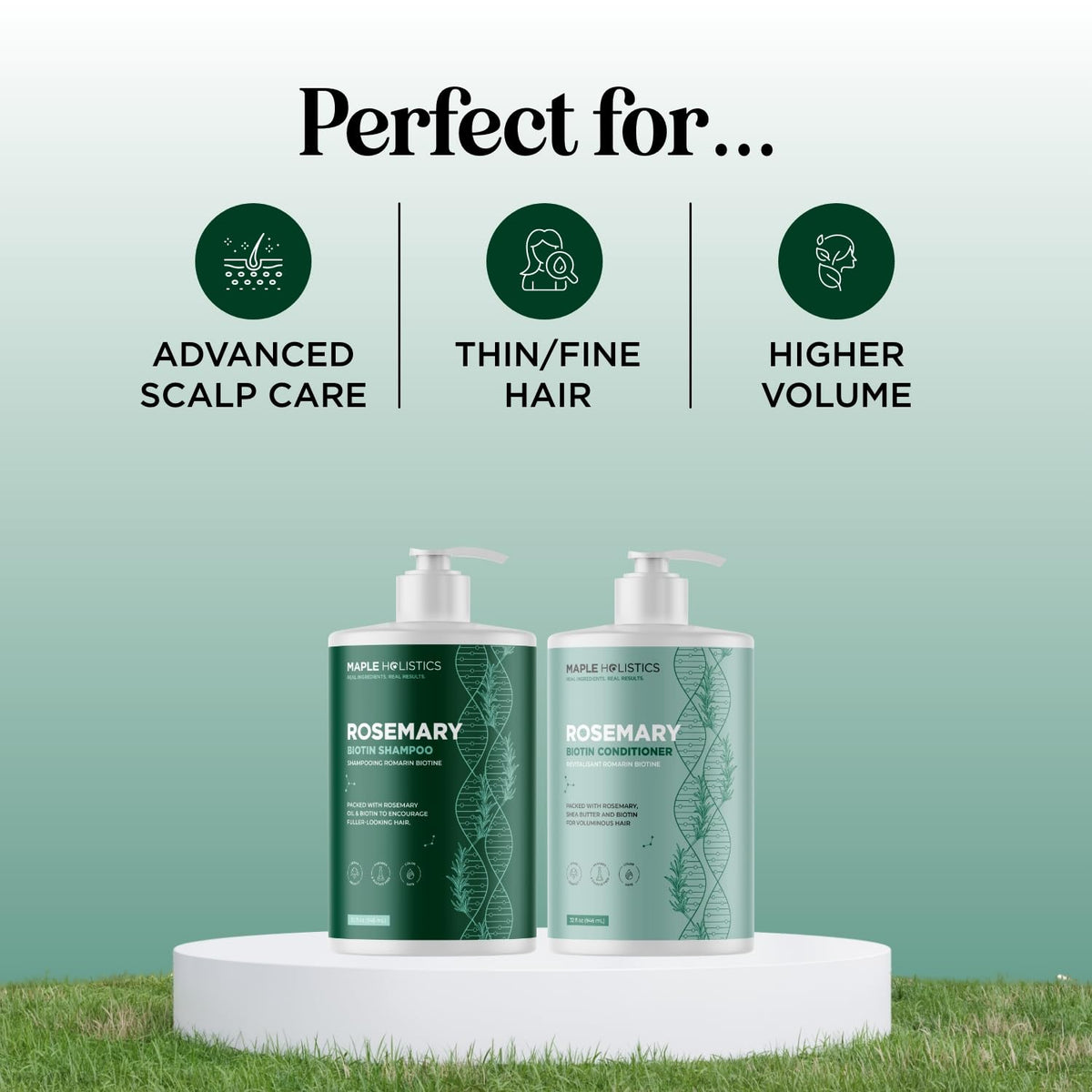 Biotin Rosemary Shampoo and Conditioner Set 32 Fl Oz Each K227