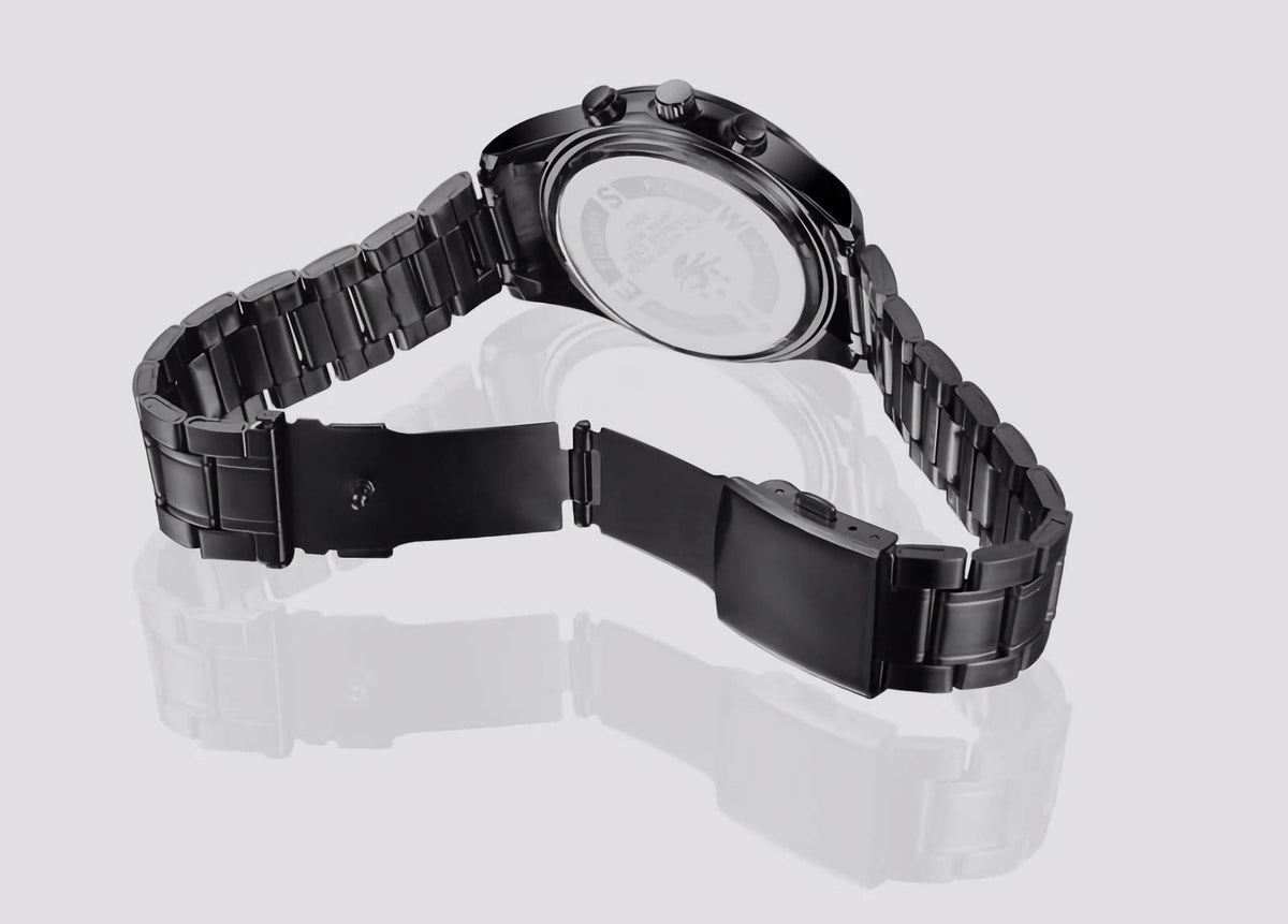 40mm Analog Watch with Auto Date & Day Display, Stainless Steel, 30M Waterproof W633