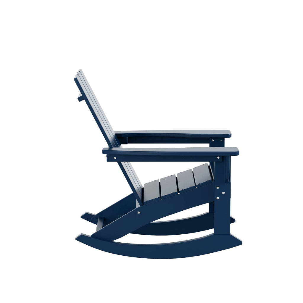 Navy Blue Poly Adirondack Chair Set of 2 P59170