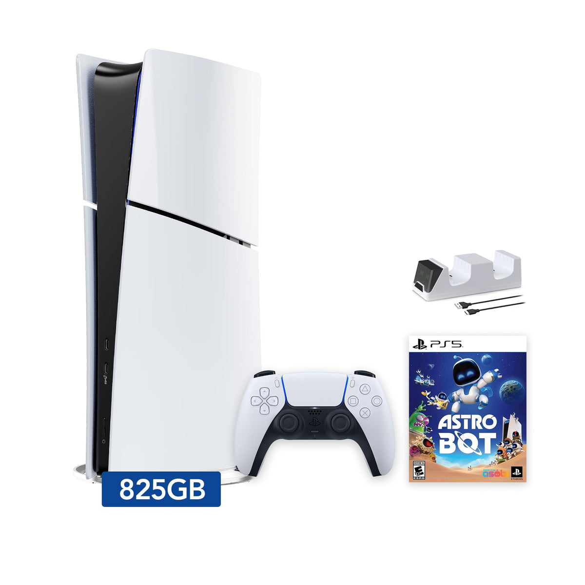 White Slim 825GB Gaming Console J18477