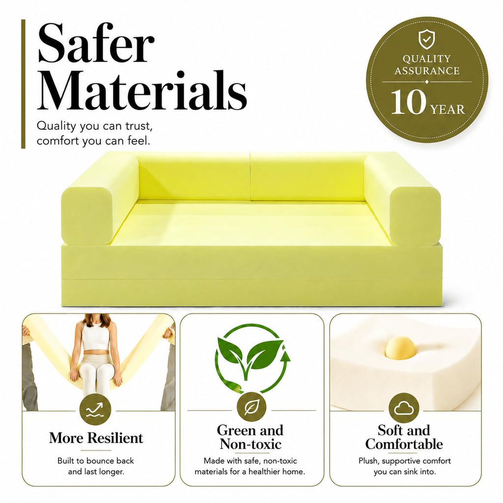 Folding Convertible Corduroy Sofa Bed King Size I138476