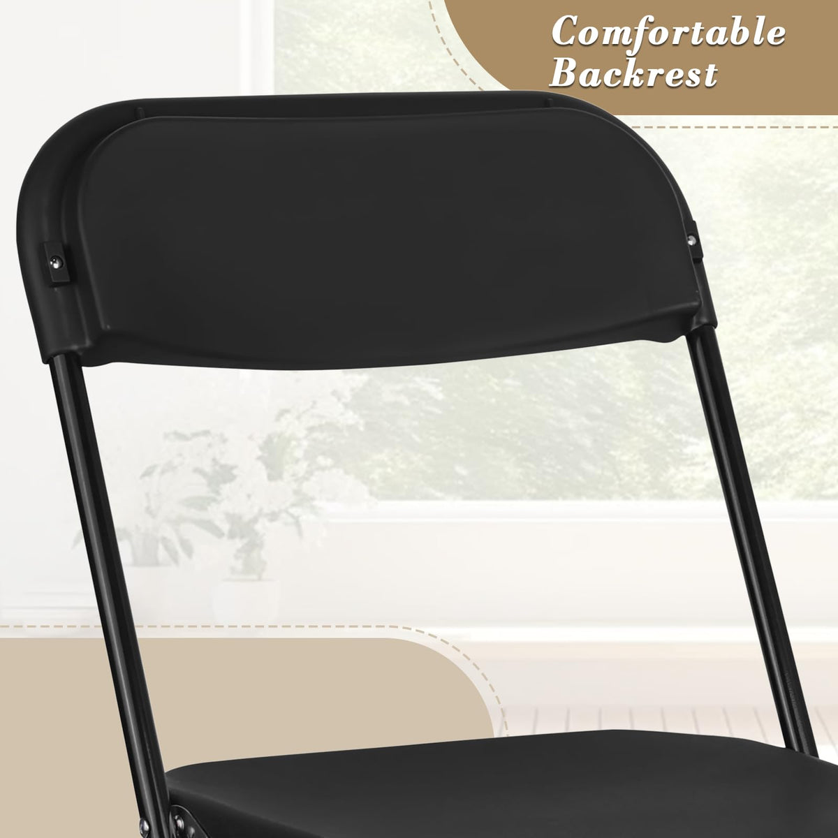 Black Plastic Folding Chairs 10 Pack C9597