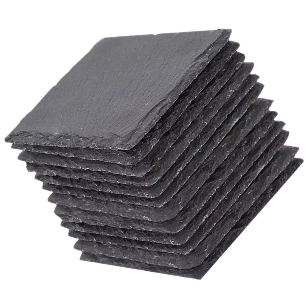 Natural Stone Square Drink Coasters Set N75798