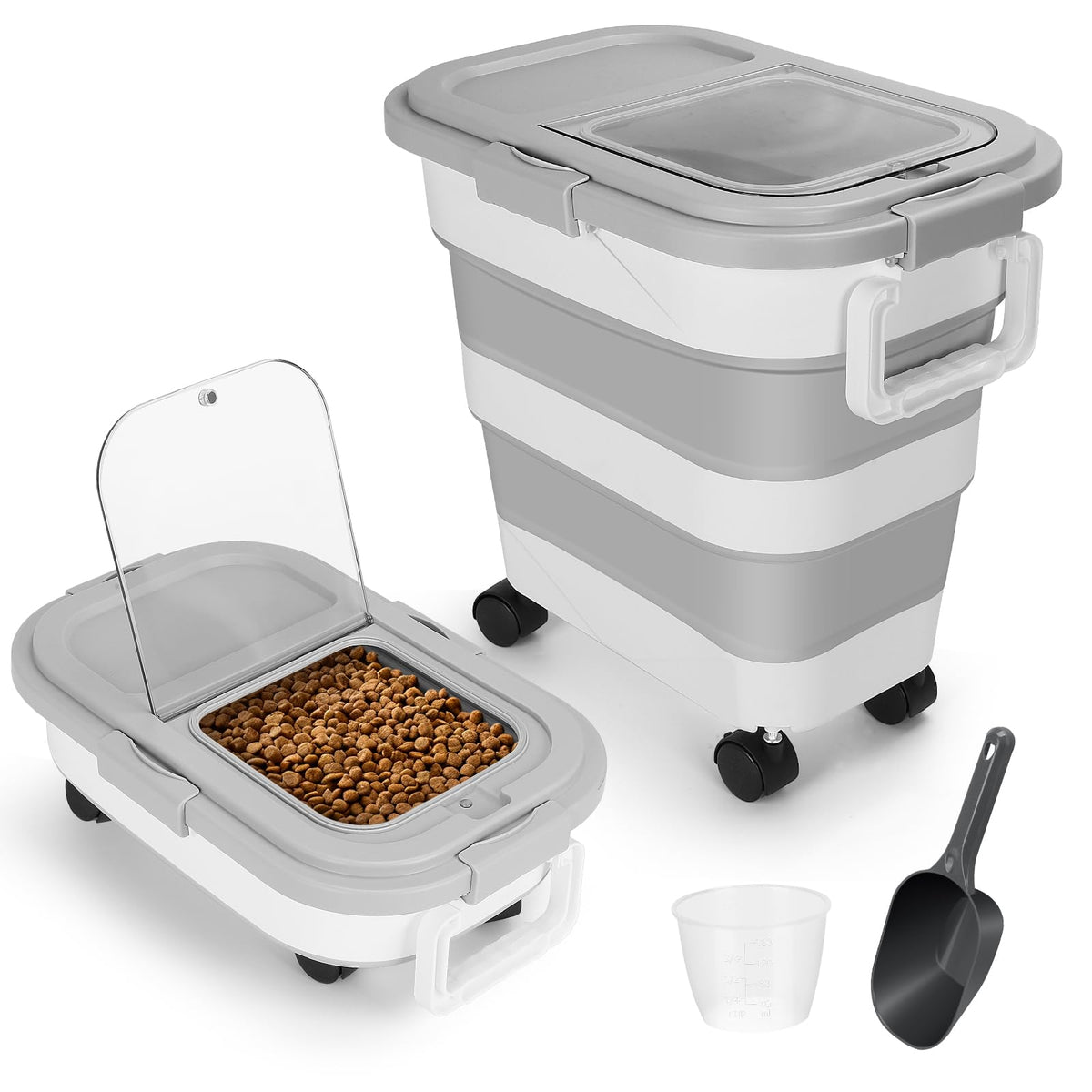 30LB Dog Food Storage Container with Wheels N907
