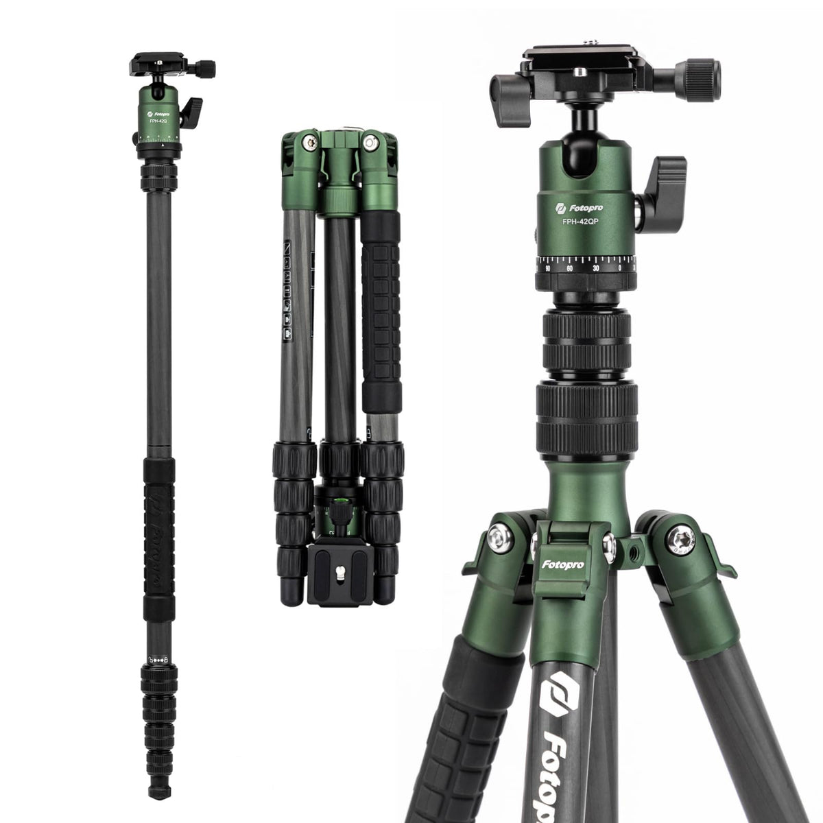 60" Carbon Fiber Camera Tripod with Ball Head and Monopod J58050