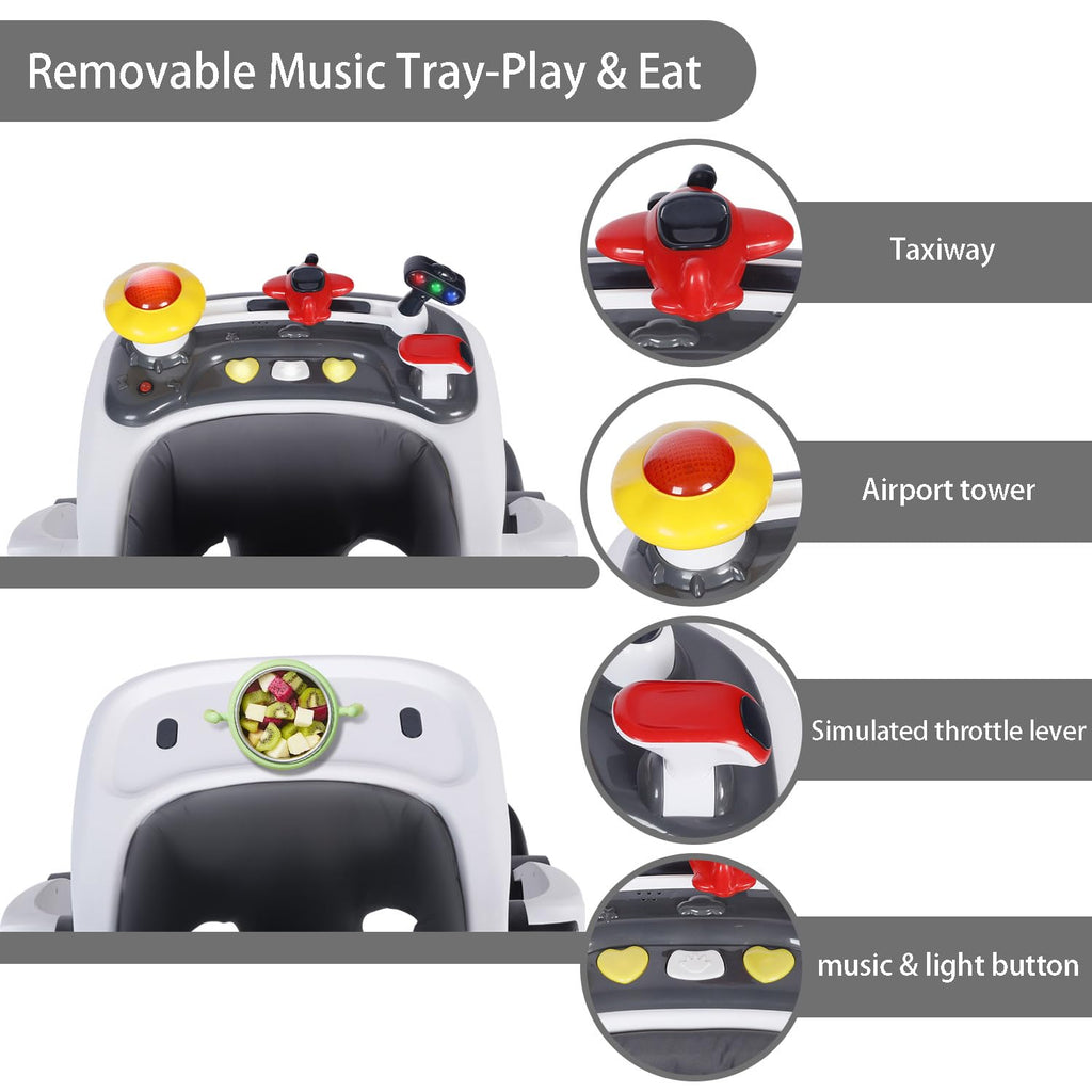 5 in 1 Baby Activity Walker with Wheel, Music & Lights N745168