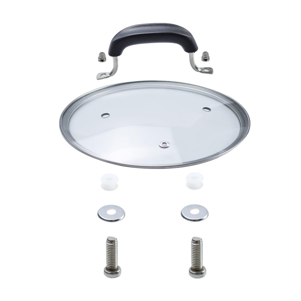 10.5 Inch Tempered Glass Lid with Silicone Handle Y538810