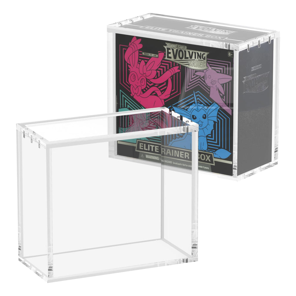 Acrylic Case 3 Pack 8mm Thick Magnetic Lid UV Protection Display Case B760