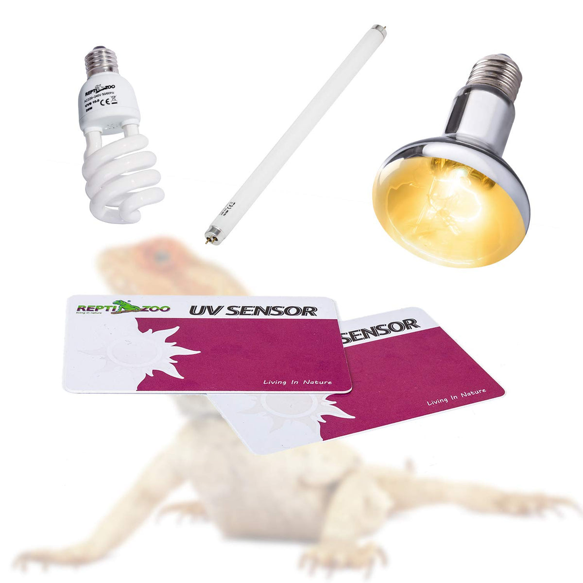 UVB Tester Reptile Lamp UV Sensor Set of 2 L67339