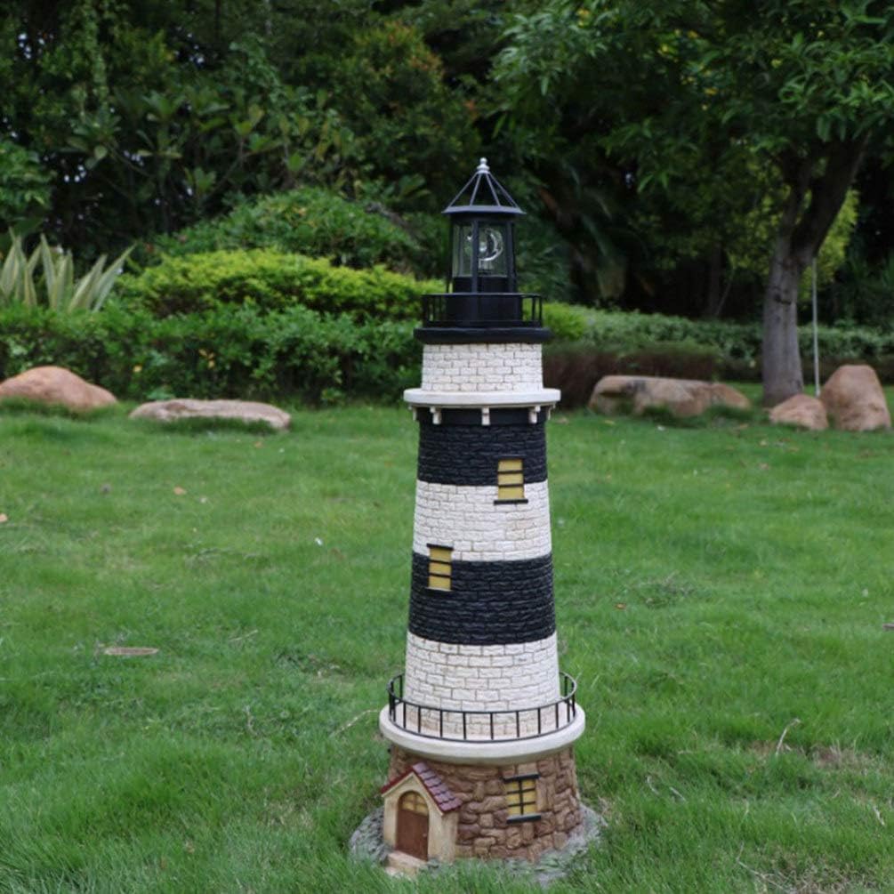 Solar Lighthouse Rotating LED Light IP65 Waterproof Outdoor Lamp X583208