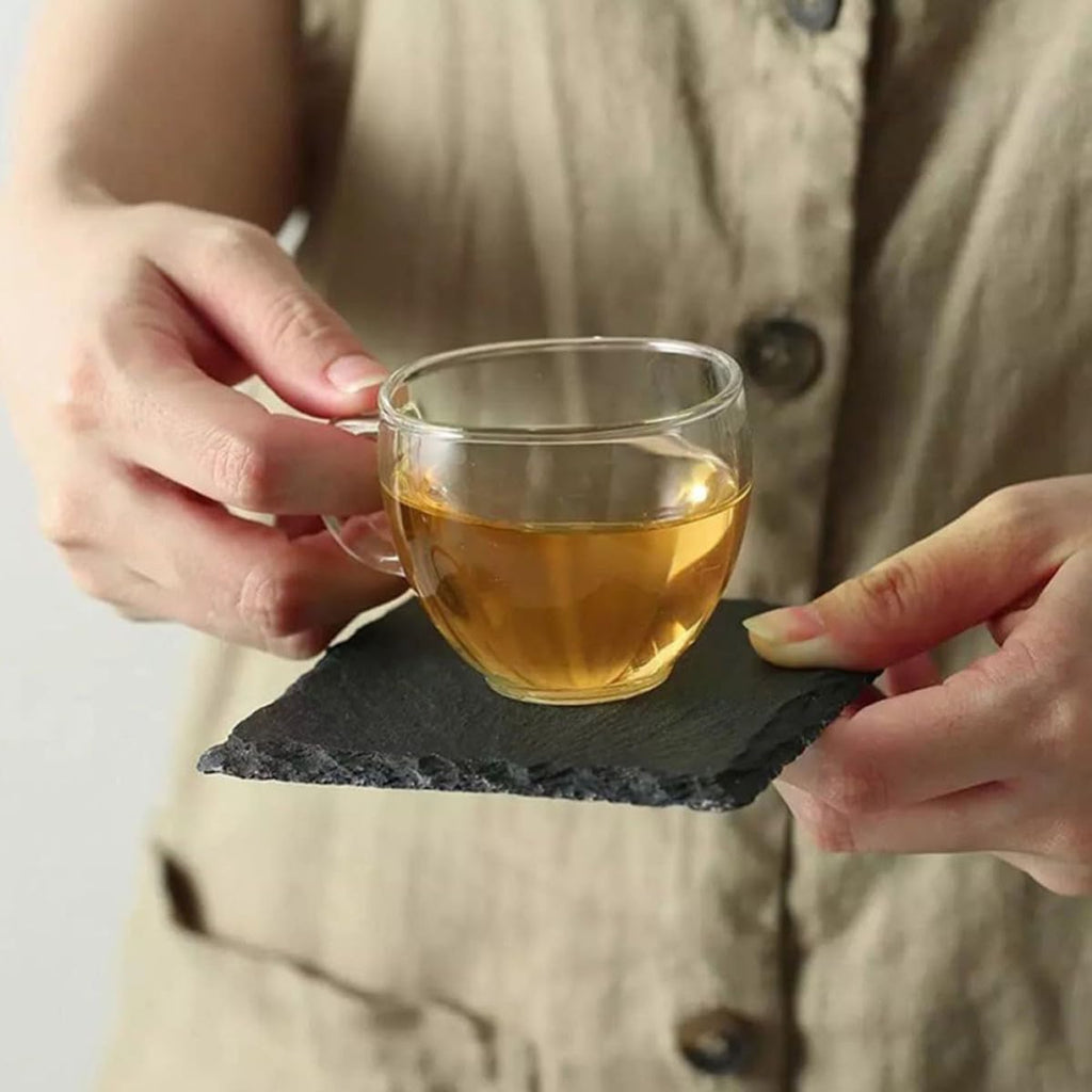 Natural Stone Square Drink Coasters Set N75798
