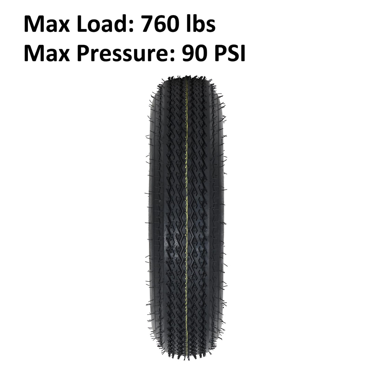 4.80-8 Trailer Tires on 8” White Rims 2-Pack X981090