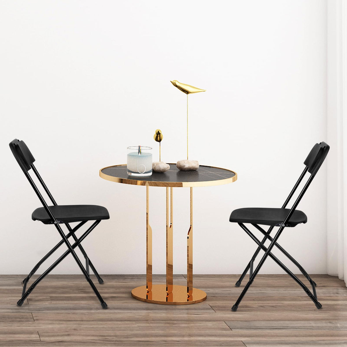 Black Plastic Folding Chairs 10 Pack C9597