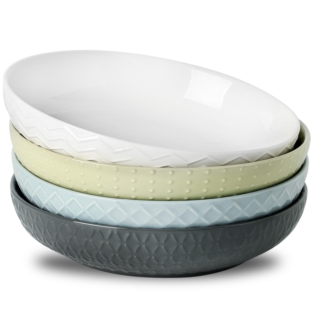 9.1'' 42 OZ Ceramic Pasta Bowls Set of 4 X299