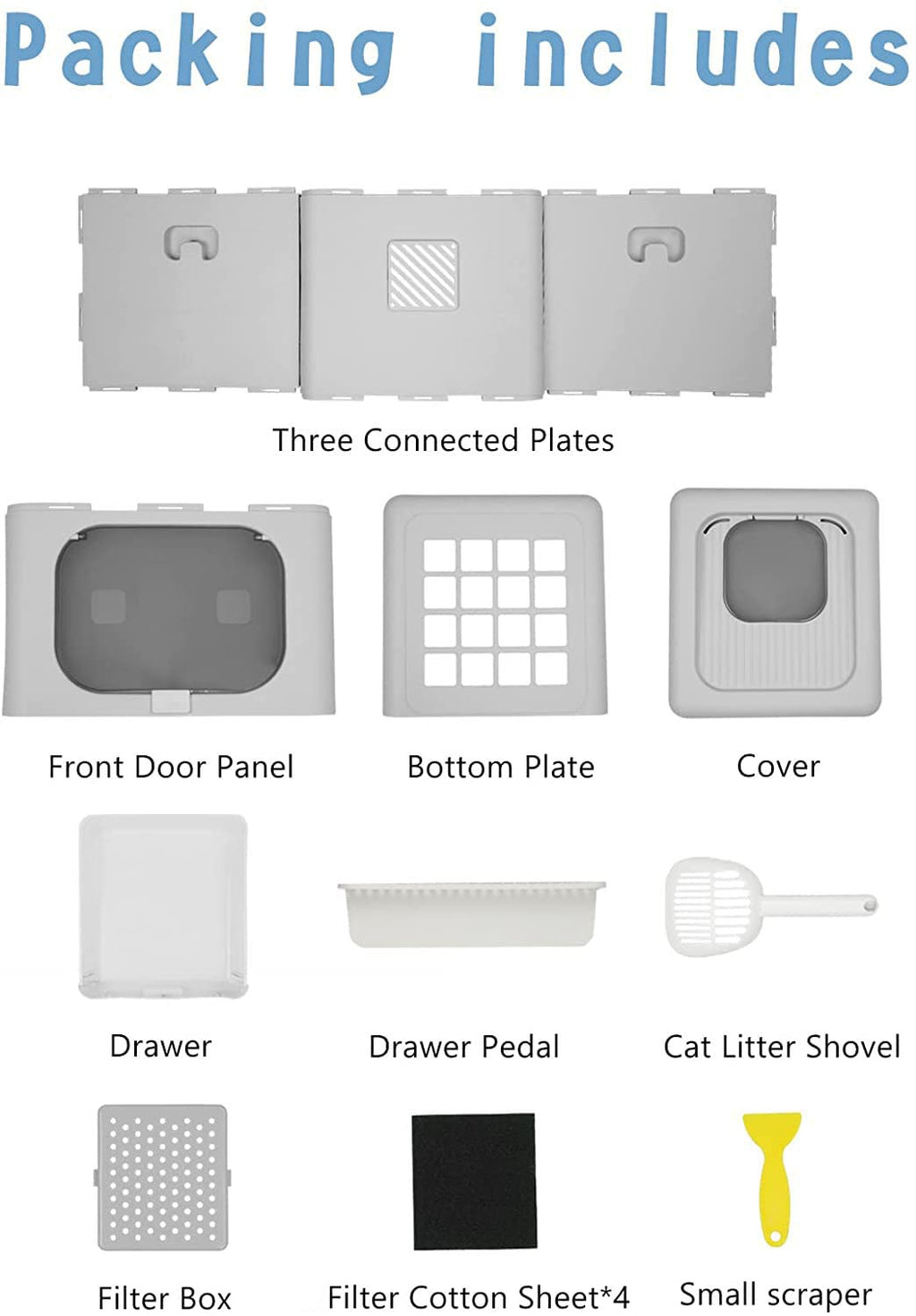 Foldable Cat Litter Box with Lid Y9935