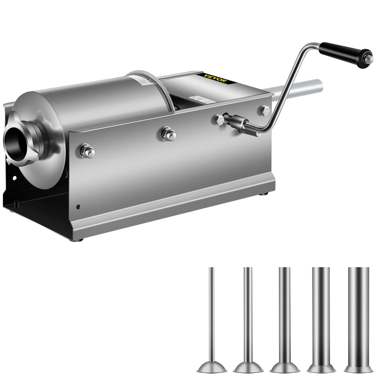 3L Manual Stainless Steel Sausage Stuffer with 5 Filling Nozzles H777