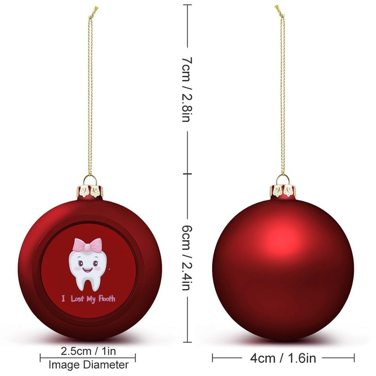Christmas Balls Ornaments 4PCS J7048