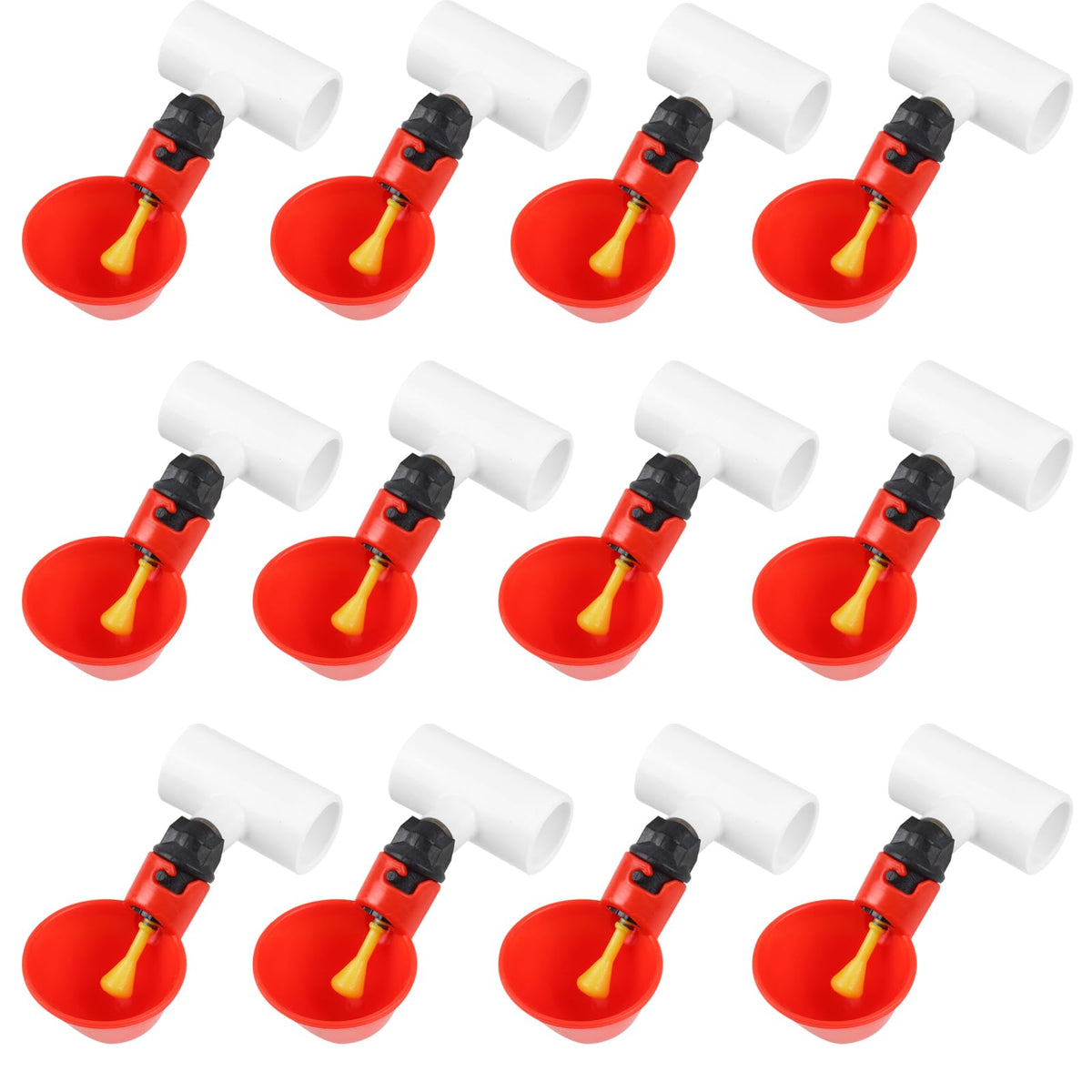 12 Pack Automatic Plastic Chicken Waterer Cups M2226