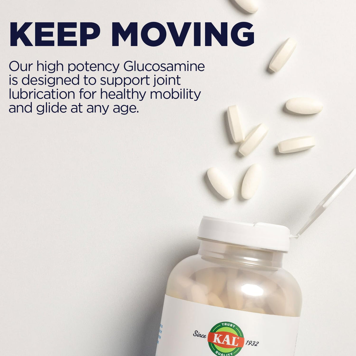 Vegetarian Glucosamine 1000 mg Joint Health Supplement 60 Tablets D10427