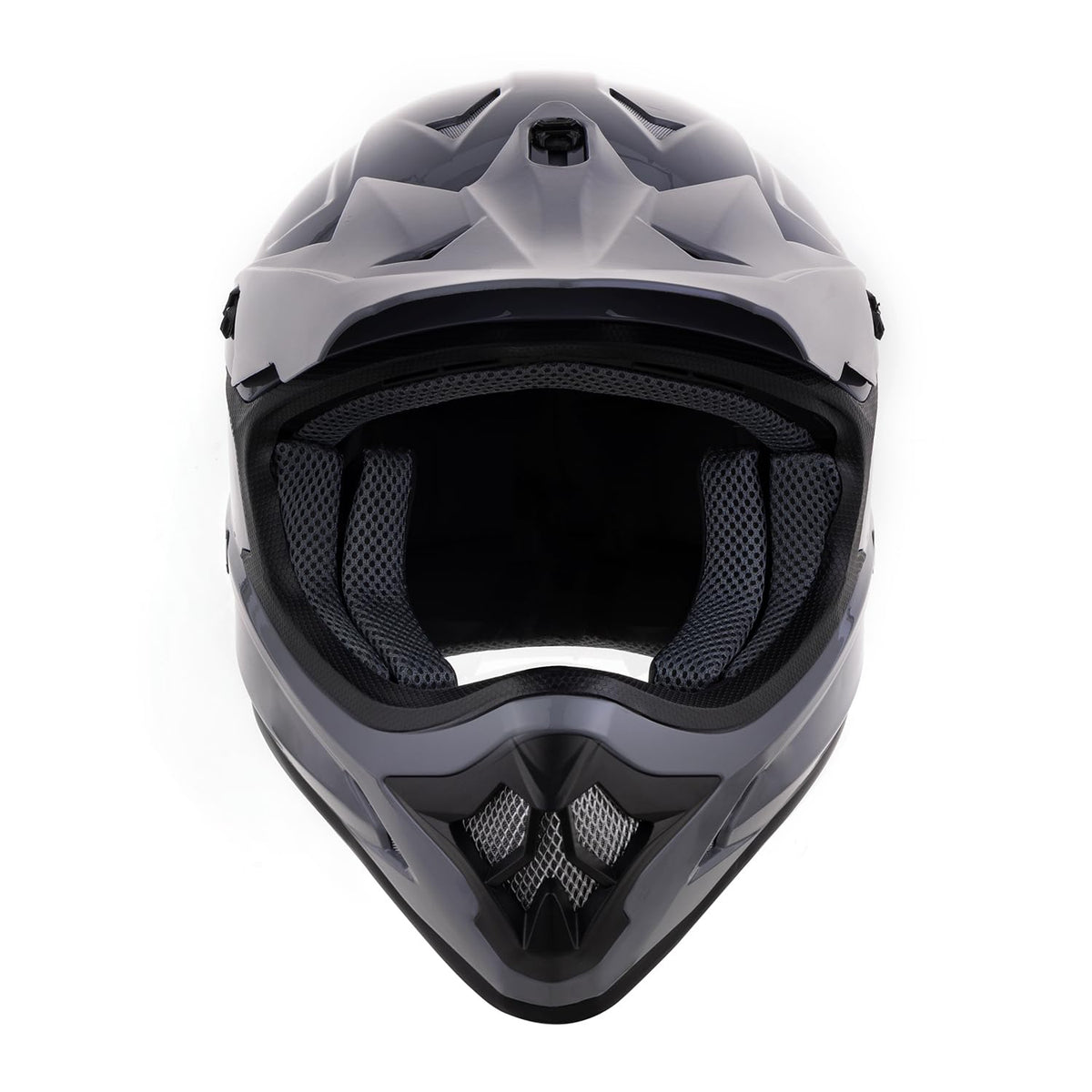 Adult ATV Dirt Bike Helmet with Goggles Gloves & Mask Adjustable Sun Visor Motorcycle Off-Road Motocross Downhill Moped MX Gray L U118