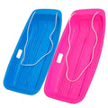 35 Inch 2-Person Plastic Snow Sled with Pull Rope I56436