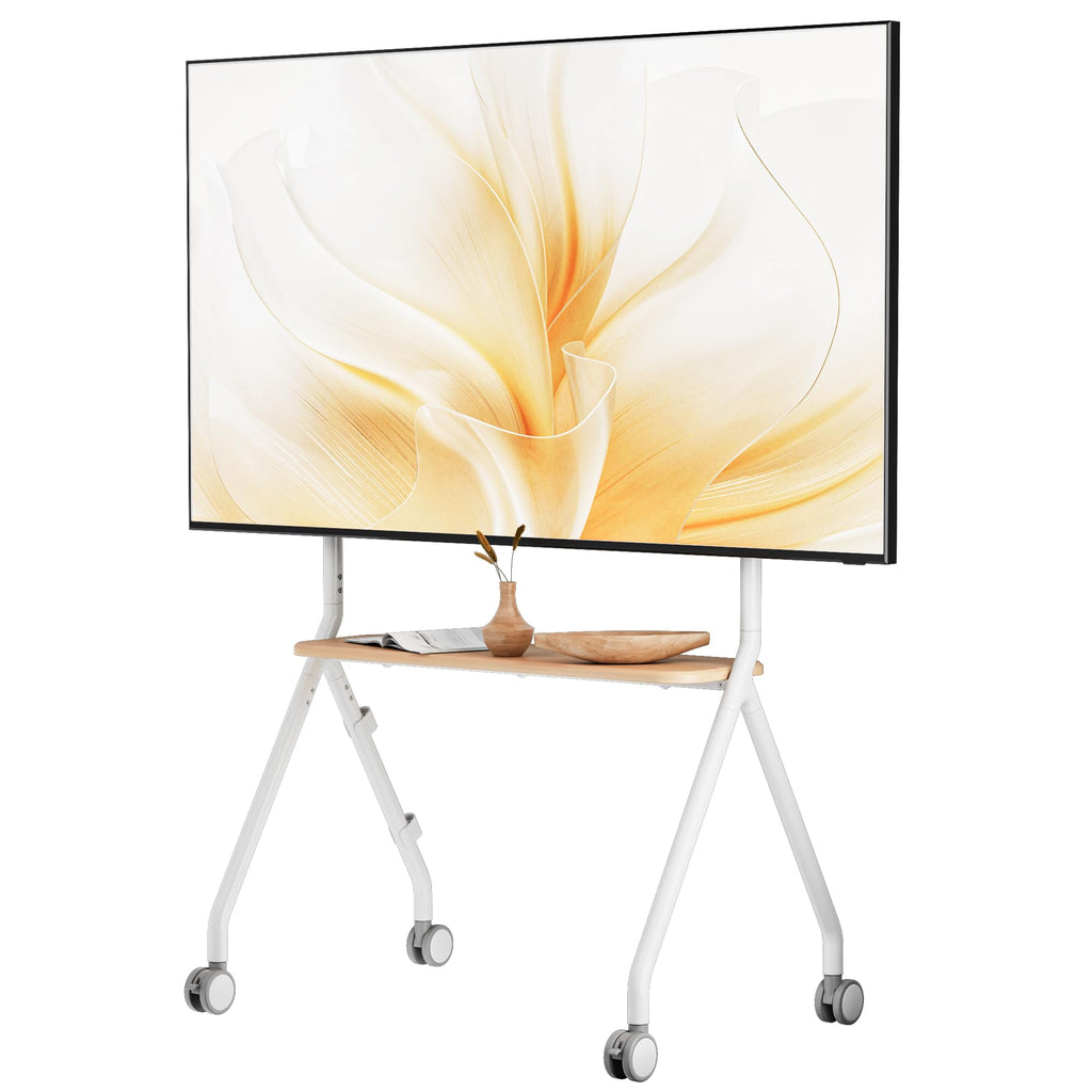 White Rolling TV Stand J674768