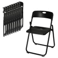 10 PCS Black Plastic Folding Chair T198422