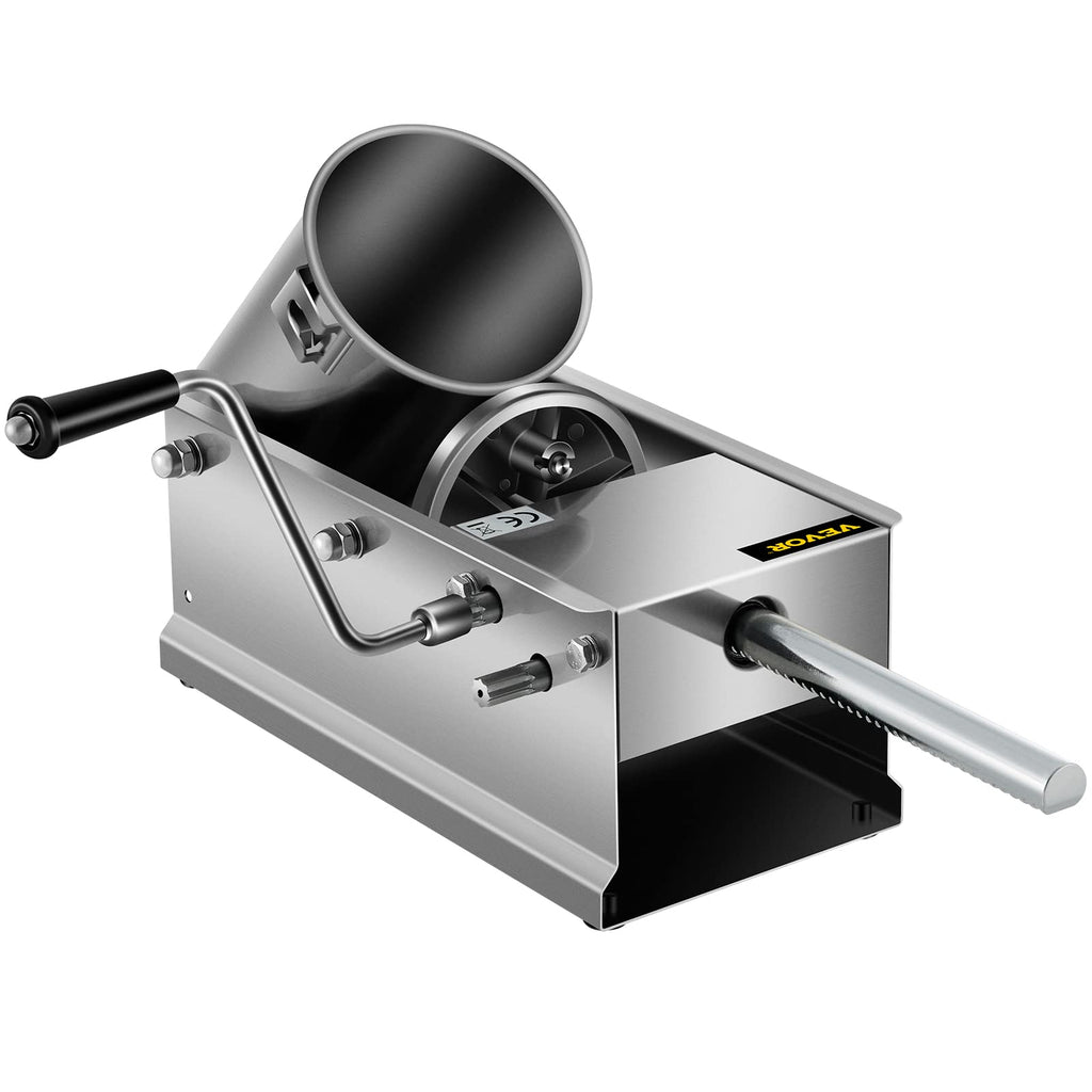 3L Manual Stainless Steel Sausage Stuffer with 5 Filling Nozzles H777
