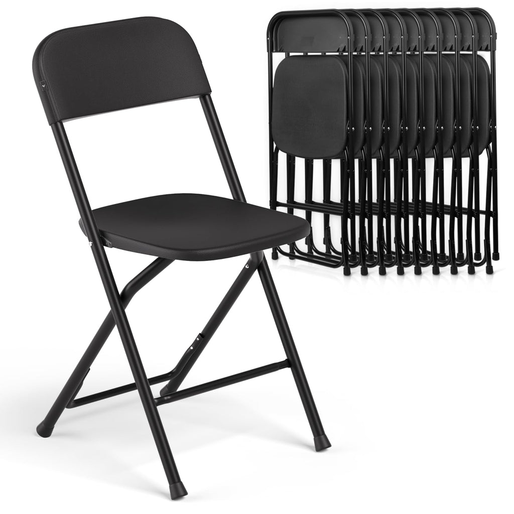 Black Plastic Folding Chairs 10 Pack C9597