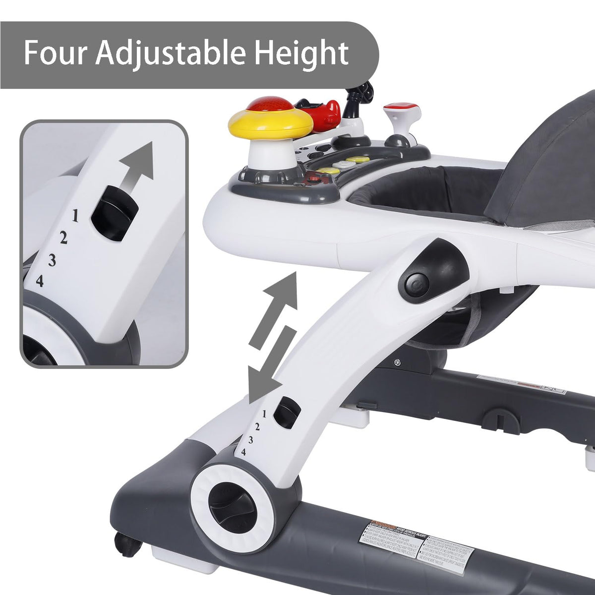 5 in 1 Baby Activity Walker with Wheel, Music & Lights N745168
