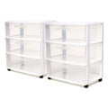 White 3-Tier Storage Cart 2 Pack K1632