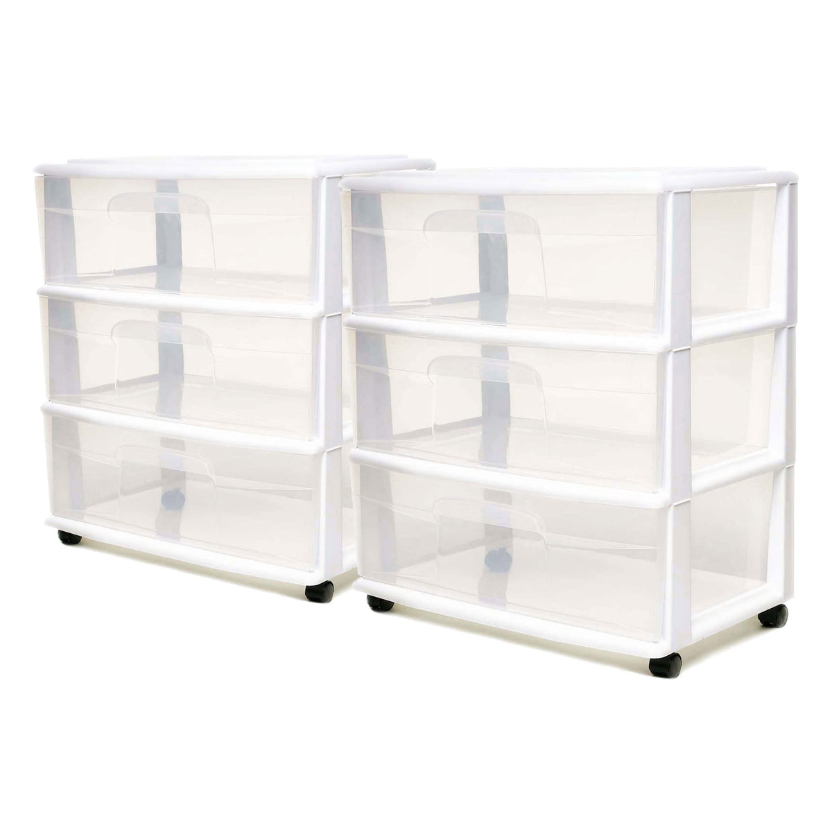 White 3-Tier Storage Cart 2 Pack K1632