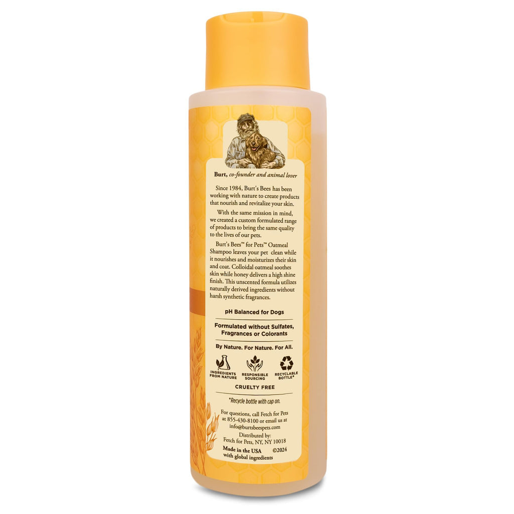 Oatmeal Dog Shampoo with Honey, Unscented, 16 Fl Oz Q219