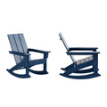 Navy Blue Poly Adirondack Chair Set of 2 P59170