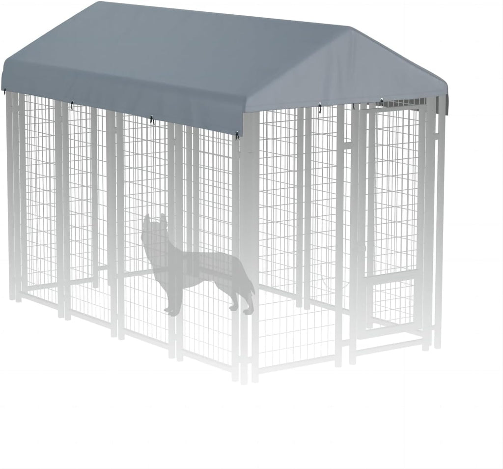 Gray Dog Kennel Cover 10' x 5' V374723