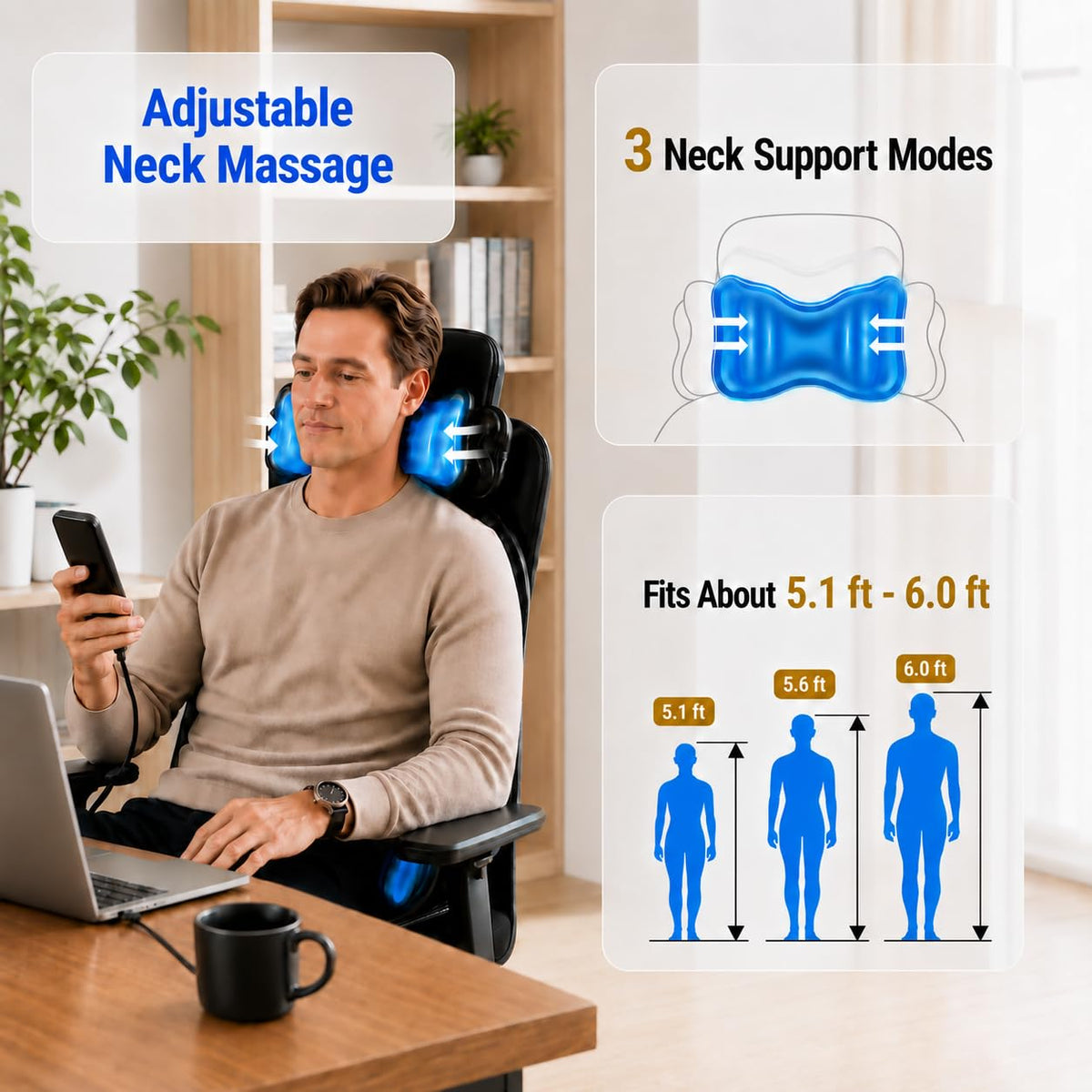 Shiatsu Massage Cushion with Heat M749713