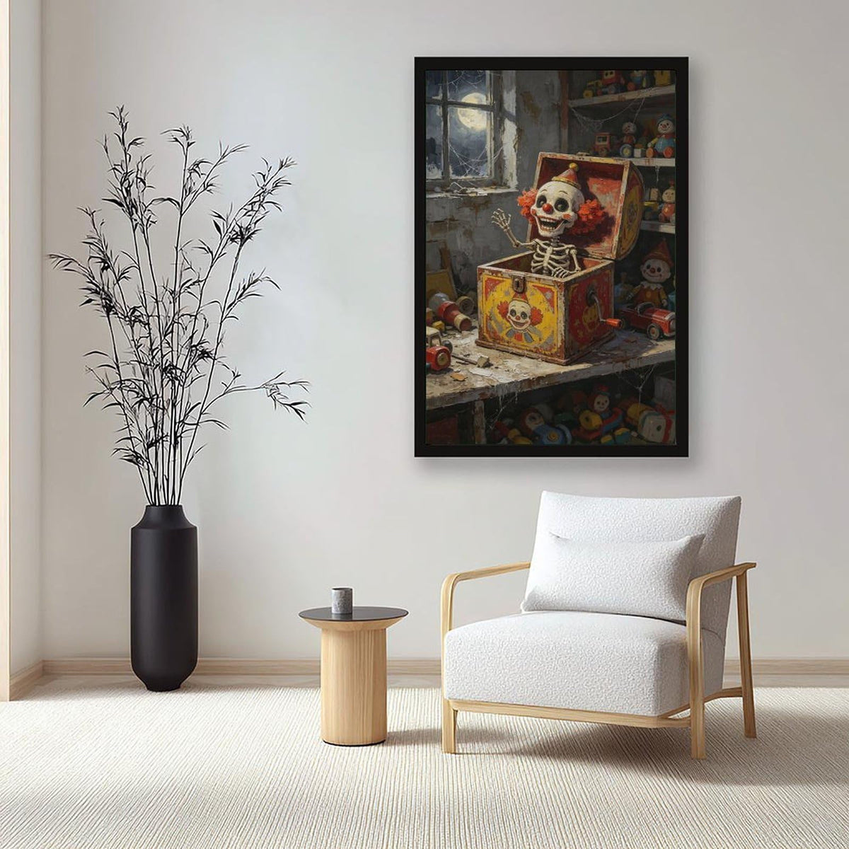 Canvas Wall Art Oil Painting Poster Print with Black Frame 24" L X 36" W U2048